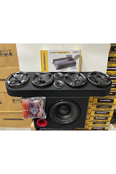 FTH SOUND 30CM 1400W BAS KABİNLİ + 2 TK. 20CM MİDRANGE 900W+ 1 TK. 10CM DOME TWEETER 600W+4 KANAL AMFİ+ KABLO