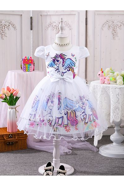 nannie Rochiță cu unicorn Sofia Întâi - 3-4 ani