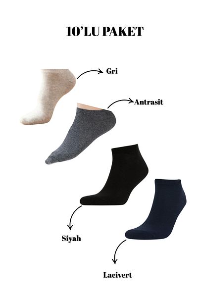 John Red 10 Pack Men's Booties Socks