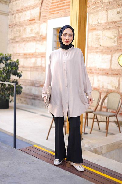 erk giyim Island Buttoned Tunic Shirt