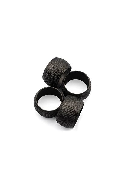 Mikasa Moor Black 4-Piece Napkin Ring