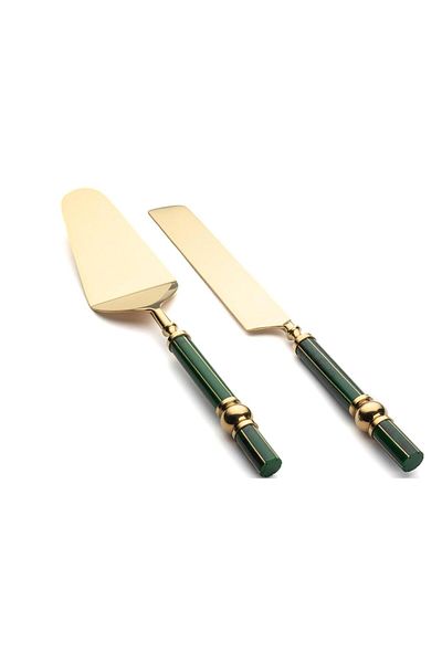 Mikasa Moor Tina Gold 2-Piece Cake Serving Set