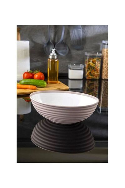 HOBBY LİFE Vera Oval, Plastic Salad and Fruit Presentation Bowl 1.6 Lt & Purple - 1 Piece
