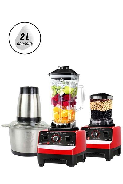 Silver Crest 3 in 1 Blender and Meat Grinder Set Multicolor
