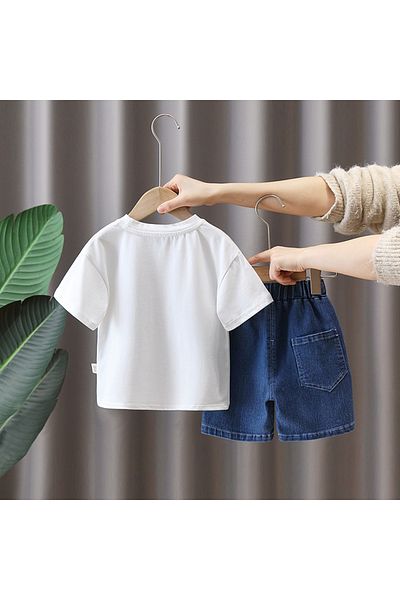nannie White Boys' Outfit with Animals Ivan - 2-3 years