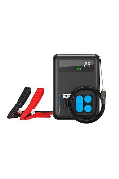 icover Starter Auto, Redresor Auto 1200A, 12000mAh de 12V, Jump Starter Booster, PowerBank, Compresor Auto