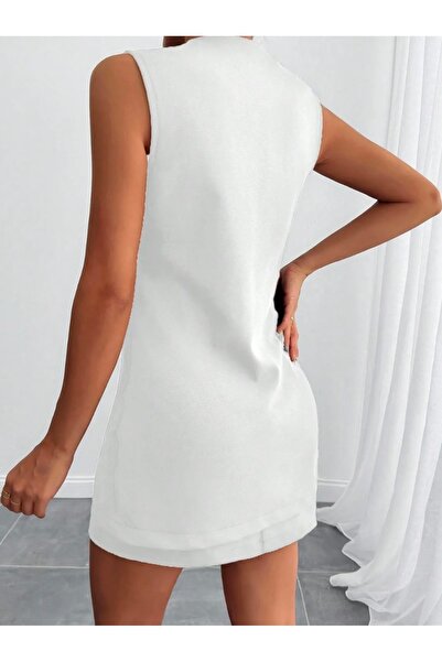 todays co Beyaz Yelek Etek Alt Üst Takım