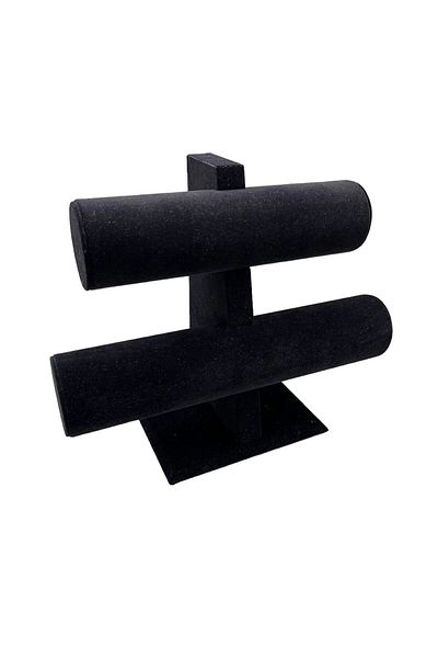 MeGass Dekor Domestic Production Suede Finish Black Color 26/18cm Two Stage Watch Bracelet Display Stand