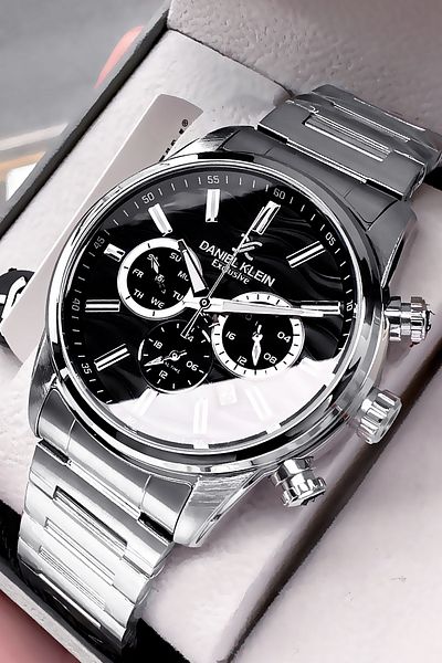Daniel Klein Exclusive Men Wrist Watch 3 Atm Waterproof Silver Color Steel Band Gift Bracelet Dke2129C4