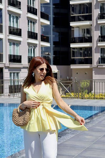 ChicAura Sunny Laced Yellow Blouse