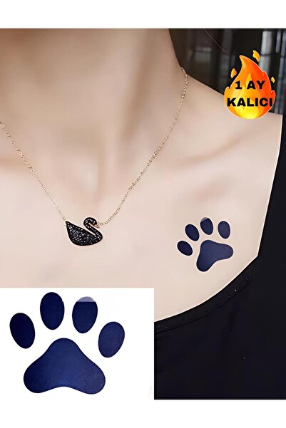 Mecit Tuhafiye 1 AY KALICI PATİ MİNİMAL BİLEK VUCUT İÇİN GEÇİCİ DÖVME