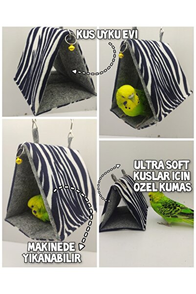 ozzipetshop Muhabbet Kuşu Için Özel Kuş Hamağı Sıcak Uyku Evi