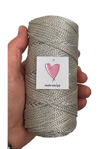Makromİps Premium Polyester - 100g Φωτεινό Μακραμέ Σχοινί Χόμπι Πλεκτή Τσάντα, 1η Ποιότητα Sula