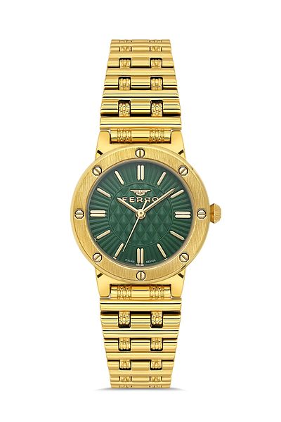 FERRO Yellow Steel Cord Women Wrist Watch Fl43010A-B6