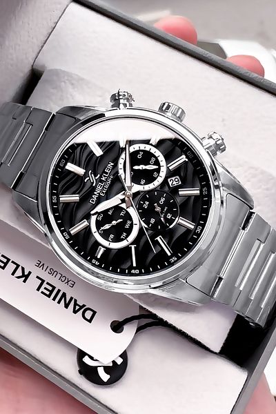Daniel Klein Exclusive Men Wrist Watch 3 Atm Waterproof Silver Color Steel Band Gift Bracelet Dke2129C4