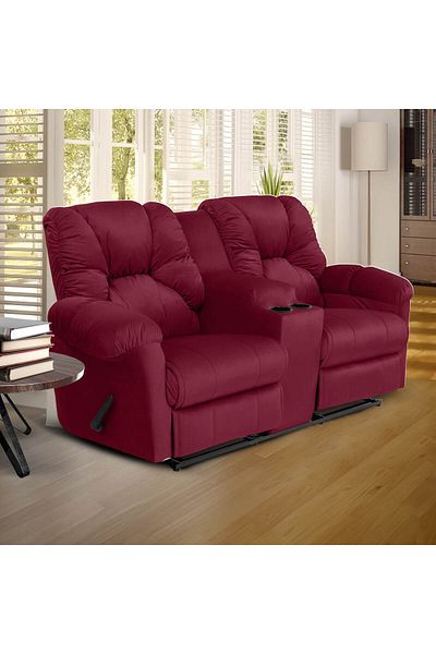 BACK COMFORT Urban Polo | Velvet Double Cinematic Recliner Chair with Cups Holder