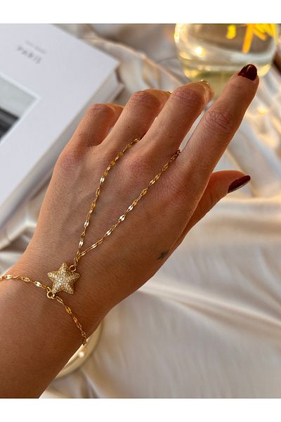 HERCY 316 L Stainless Steel Zircon Stone Shahmeran |   Gold Şahmeran
