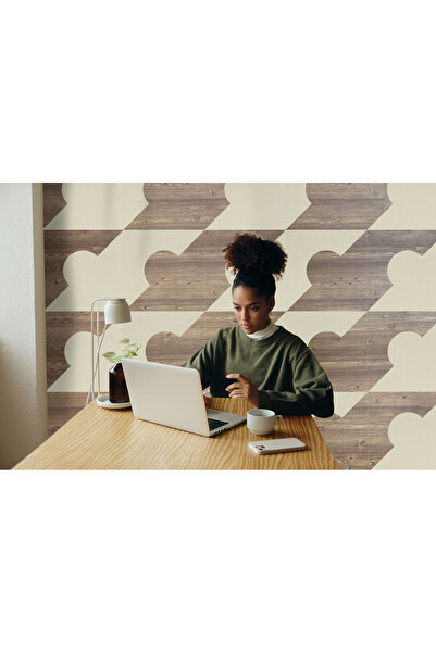 TİNK Kendinden Yapışkanlı Parke Pvc Zemin Kaplama Duvar Paneli Beyaz Huş Antik 40x40 Cm 0,64 M²/4 Adet