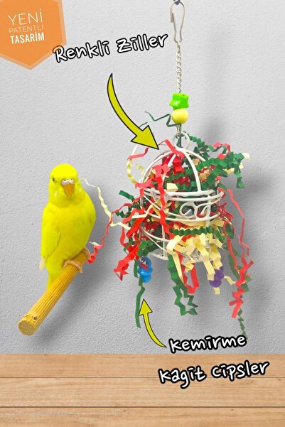 ozzipetshop Muhabbet Kuşu Forpus - Cennet Papağanı Kemirme Oyuncagi -süpriz H...