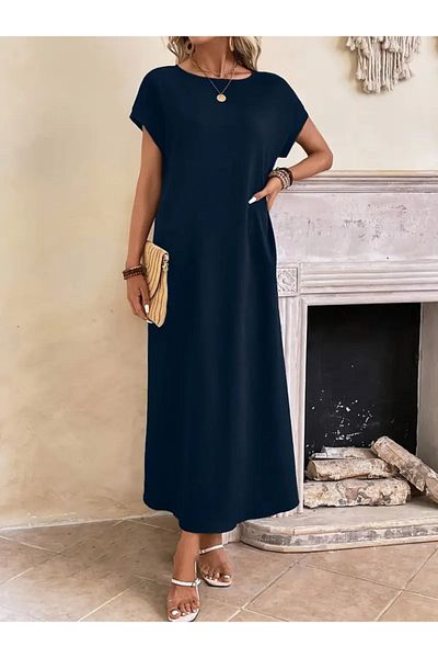 Kokosh moda Γυναικείο μακρυμάνικο φόρεμα βισκόζης με ανοιχτό γιακά