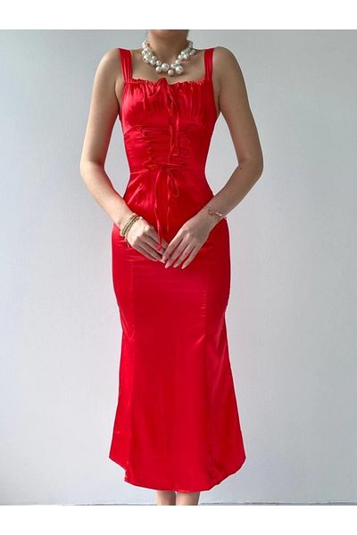 modaserdem Women's Rope Strap Night-Graduation-Wedding-Evening Dress