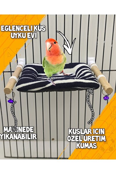 ozzipetshop Forpus Papagan Oyun Tüneği - Dinlenme Sıcak Uyku Yatağı Süpriz He...
