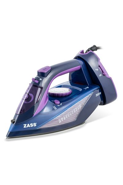 Zass 2 In 1 Steam Iron A 23, 2600w, Ceramic Soleplate Dual Use With Cord And Cordless Steam 140g/min