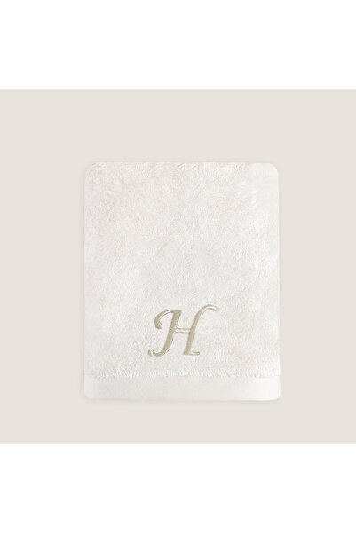 Chakra Solid Nakışlı Yüz Havlusu 50x90 Cm Ekru