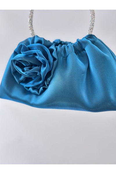 posst bag Блискуча атласна сумочка з трояндами для вечірнього вбрання