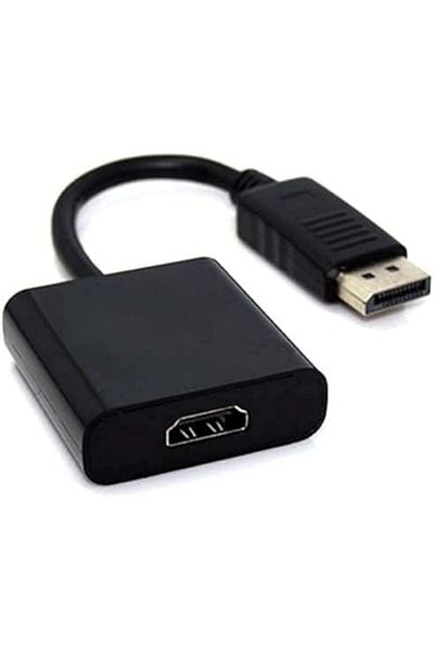 Generic DP DisplayPort Male to HDMI Female Adapter Cable for PC, 1 Port, Black