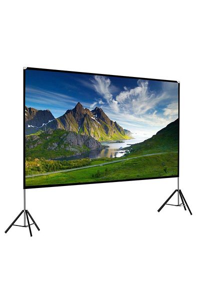 MG Projector Screen 100-Inch with Stable Stand 9:16 Full HD Portable Lightweight Frame with Carry Ba