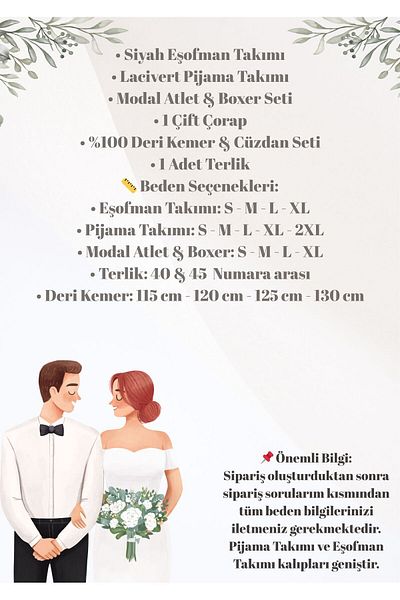 Pierre Cardin Licensed 6-Piece Groom Dowry Set