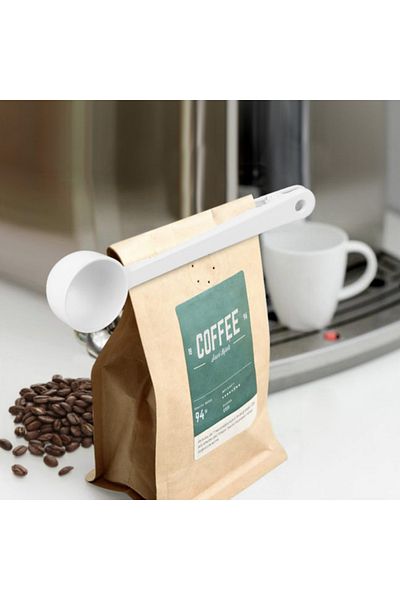 adin tasarım Coffee Measure Spoon with Clip Plastic Spice Coffee Spoon Filter Coffee Spoon Sachet Spoon