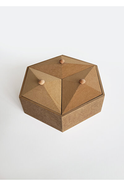 Ahşap Ham mdf, Boyanabilir, 3 kapaklı 25 cm kutu, şekerlik, takı kutusu, çok ...