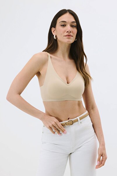 C&City Non-wired Seamless Laser Bra with Removable Pads C26120 Skin