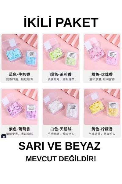 madamini Magic Soap 2-Pack 200 Sheets Perfumed Melting Mini Paper Soap Student Children School Disinfectant