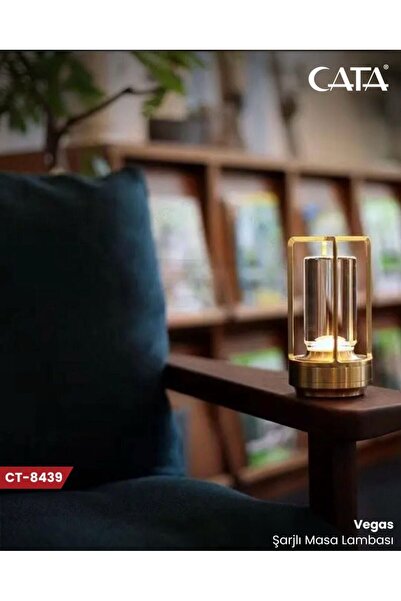 Cata Ct-8439 Vegas Şarjlı Masa Lambası,3 Renkli, Dimmerli Masa Lambası, Dekor...