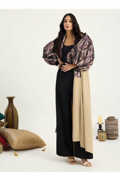 Store Wf Balloon Sleeve Jacquard Abaya
