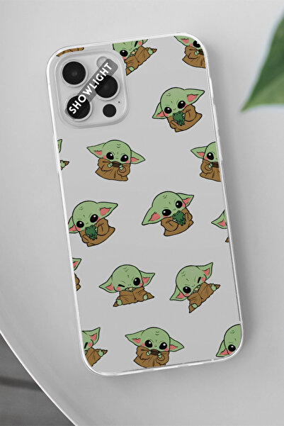 SHOWLIGHT Omix X5 Uyumlu Baby Yoda Tasarımlı Şeffaf Telefon Kılıfı