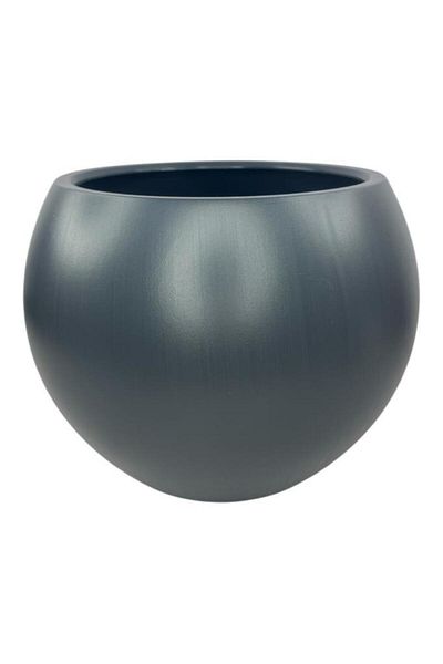 Nettenevime Sphere Round Ball Vase Decorative Flower Pot Anthracite 38*30cm