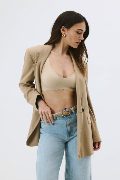 C&City Balensiz Dikişsiz Lazer Çıkarılabilir Pedli Sütyen C26150 Ten