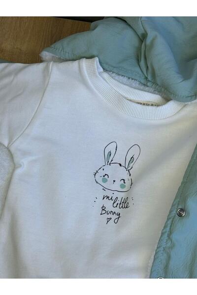 KIPIRIK BABY Set of 3 Fleece Jackets and Sweatshirt Pants for Baby Girls - 2 Thread