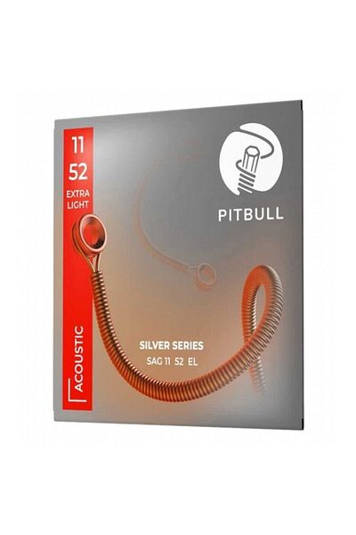 PİTBULL Pitbull Strings Silver Series Acoustic Guitar Set String SAG 11-52 EL Extra Light 85/15 Bronze
