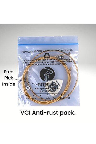 PİTBULL Pitbull Strings Silver Seri Akustik Gitar Takım Teli SAG 11-52 EL Extra Light 85/15 Bronz
