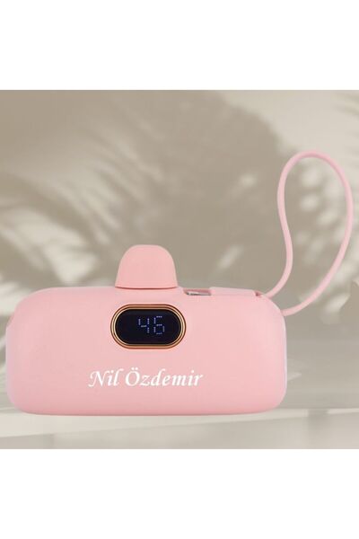 HediyesiBizden KİŞİYE ÖZEL İSİM BASKILI DİJİTAL EKRAN ŞARJ GÖSTERGELİ POWERBANK