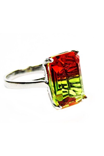 lilahgümüştr Gümüş Baget Turmalin Taşlı Kadın Yüzük