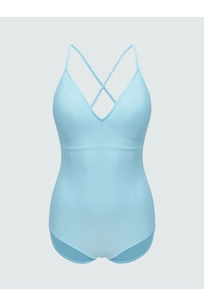 LC Waikiki Costum de baie pentru femei LCW DREAM cu tampon detașabil albastru