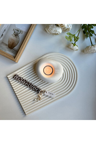 THEIA HOME سلسلة مفاتيح أنيقة مزخرفة بنمط الفهد وإكسسوارات حقيبة