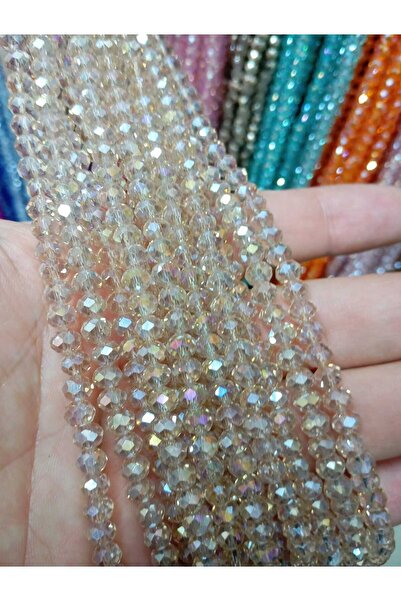 Ralp Moda Mărgele de cristal de 6 MM, 10 șiruri, MEDIE: 650 BUCĂȚI ȘAMPANIE/S...