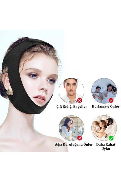 Askımo Horlama ve Ağız Kuruluğu Önleyici Bant Maske Çene Destekli Horlama Bandı Aparatı